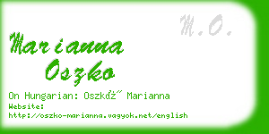 marianna oszko business card
